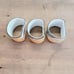 3 Vintage Noritake M Japan Napkin Ring Art Deco Lusterware Man Checkered Cape