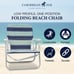 Caribbean Joe Folding Beach Chair - Blue Stripes