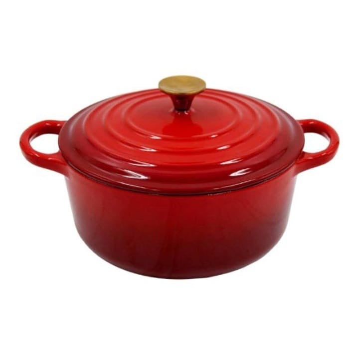 Red Enamel Cast Iron Dutch Oven