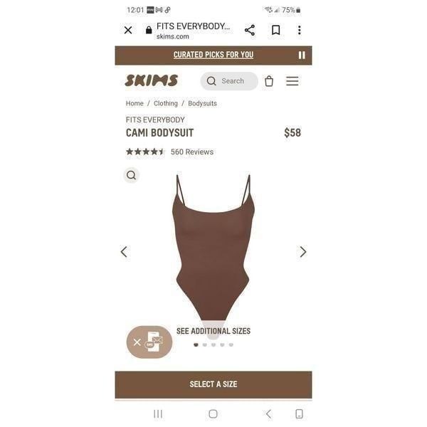 Skims Essential cami bodysuit Nwot