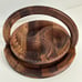 2 VTG Wood Collapsable Paisley Baskets Bowls Boho 1970s India