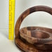 2 VTG Wood Collapsable Paisley Baskets Bowls Boho 1970s India