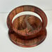 2 VTG Wood Collapsable Paisley Baskets Bowls Boho 1970s India