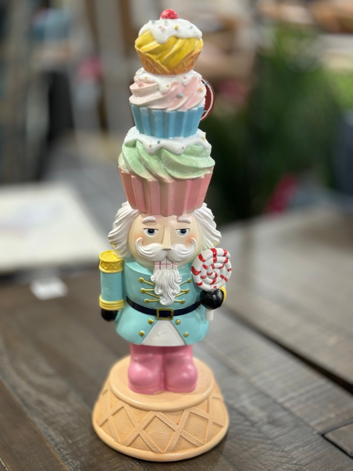 pastel gingerbread nutcracker 18” tall