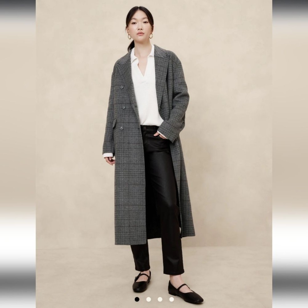 Banana Republic Double Face Wool-Blend Oversized Coat S NWOT