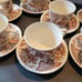 Alfred Meakin Fair Winds Sailor Fairwell Brown 7 Tea Cup / 9 Sauces New York S/S