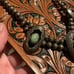 Native made shadowbox squash blossom style necklace