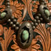 Native made shadowbox squash blossom style necklace