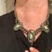 Native made shadowbox squash blossom style necklace