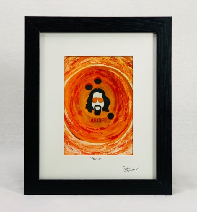 'Abide' Framed & Matted Print, The Dude - The Big Lebowski Painting