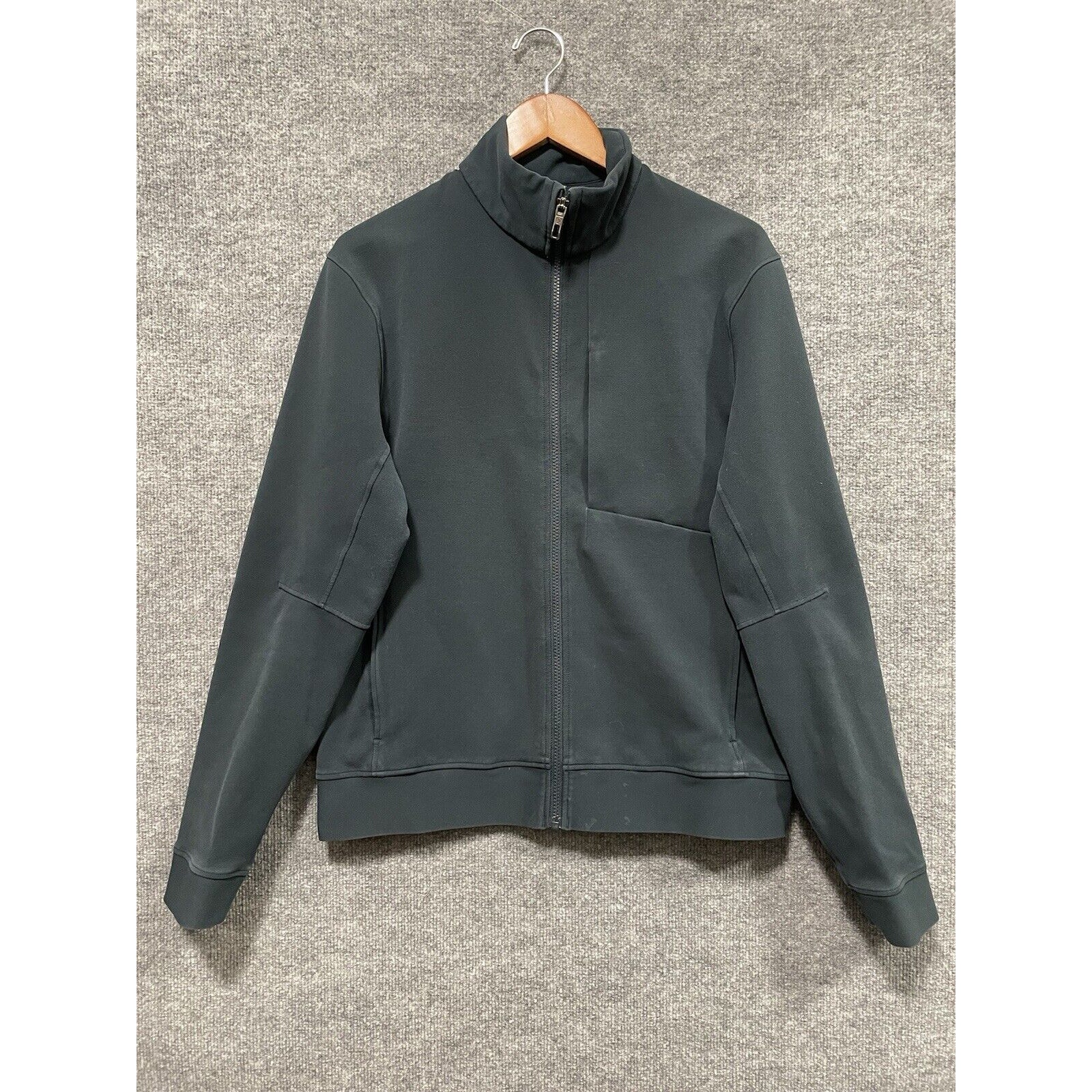 Lululemon Navy Black Sojourn Full Zip Jacket Pockets Casual Size Large Mens