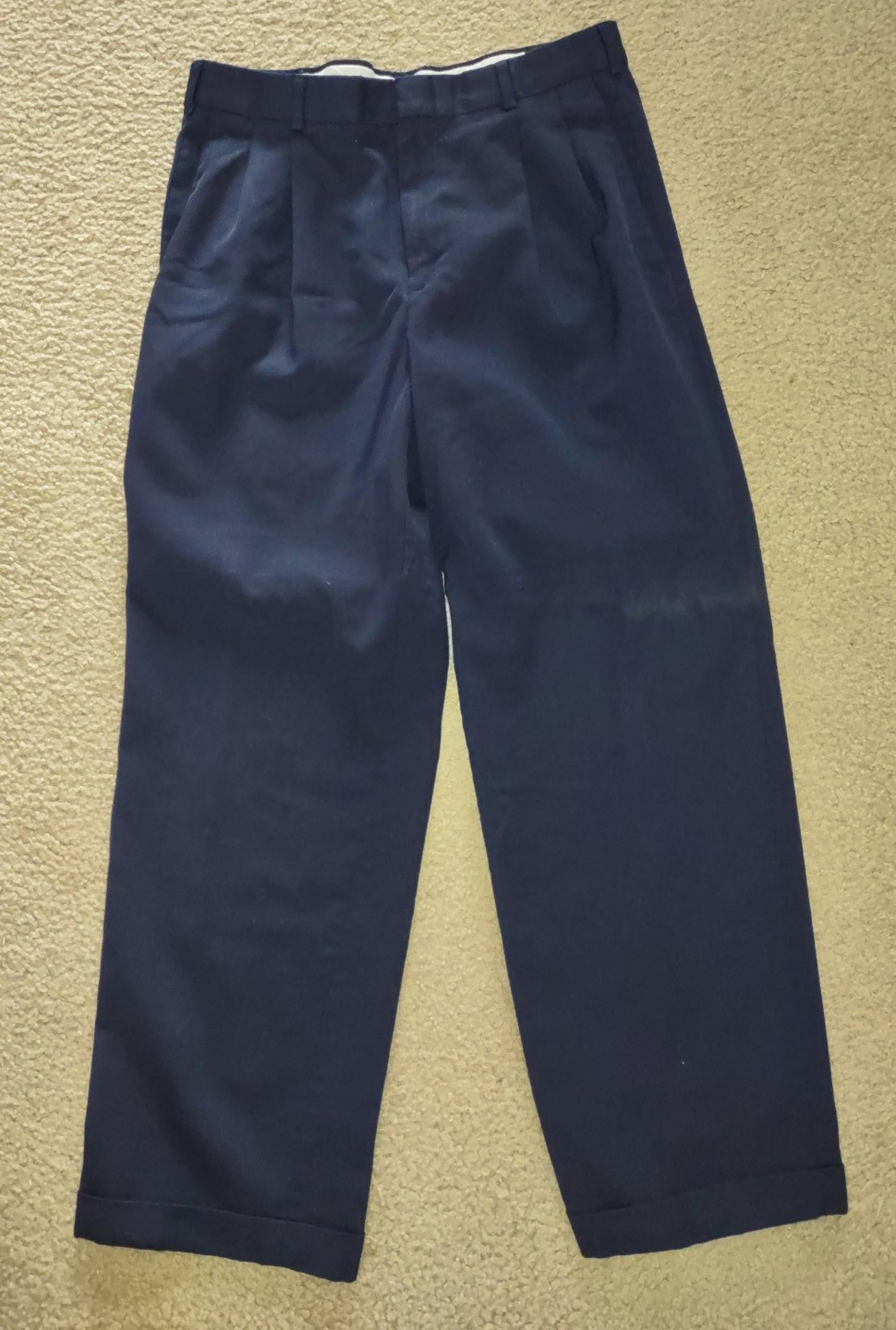 Men's Slates A Dockers Brand stain defender navy blue pleated dress pants