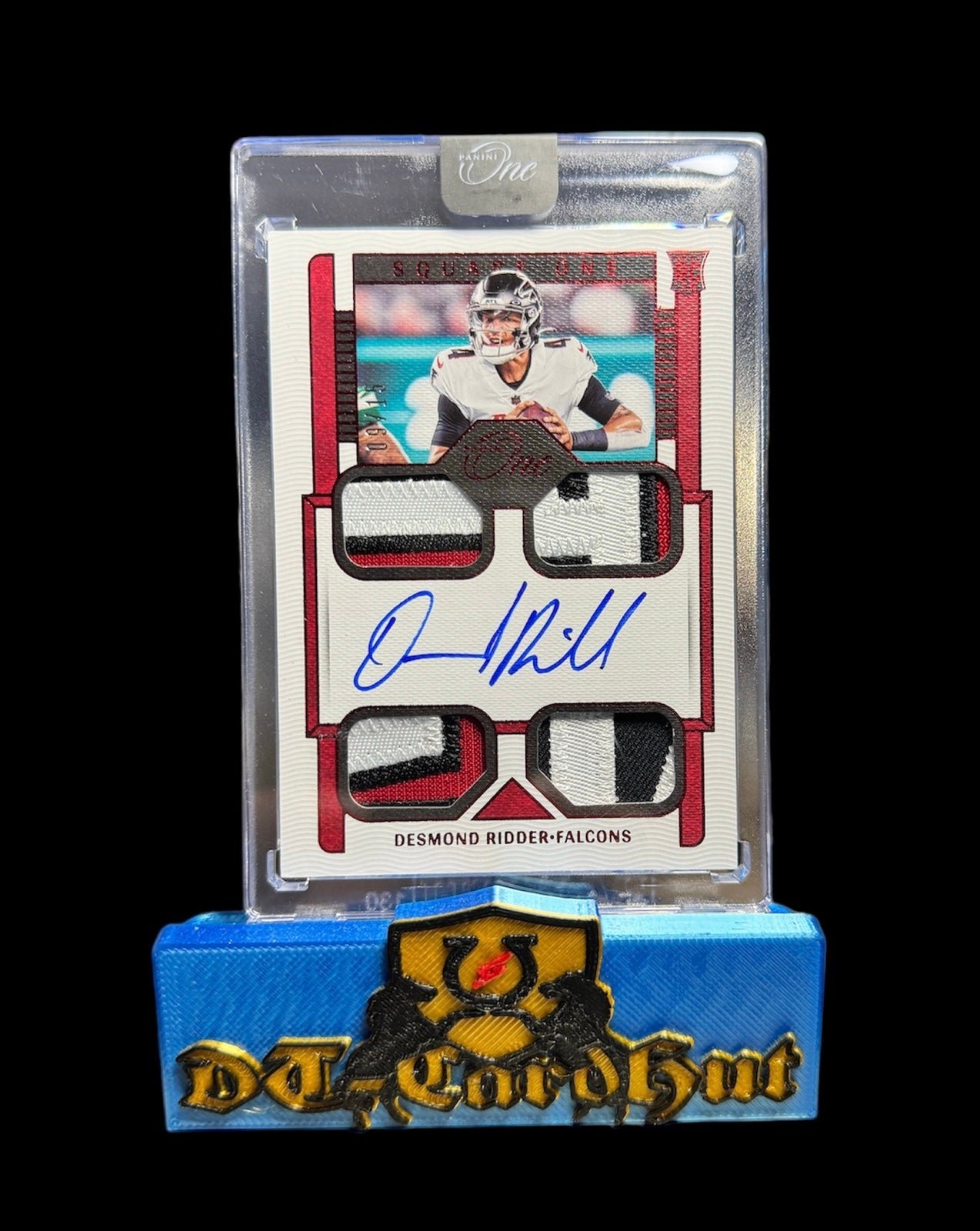 Desmond Ridder 2022 Panini One RPA Red 9/15 Falcons RC