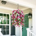 Artificial Faux Hanging Flowers Plants Baskets for Outdoor Spring Summer Decorat