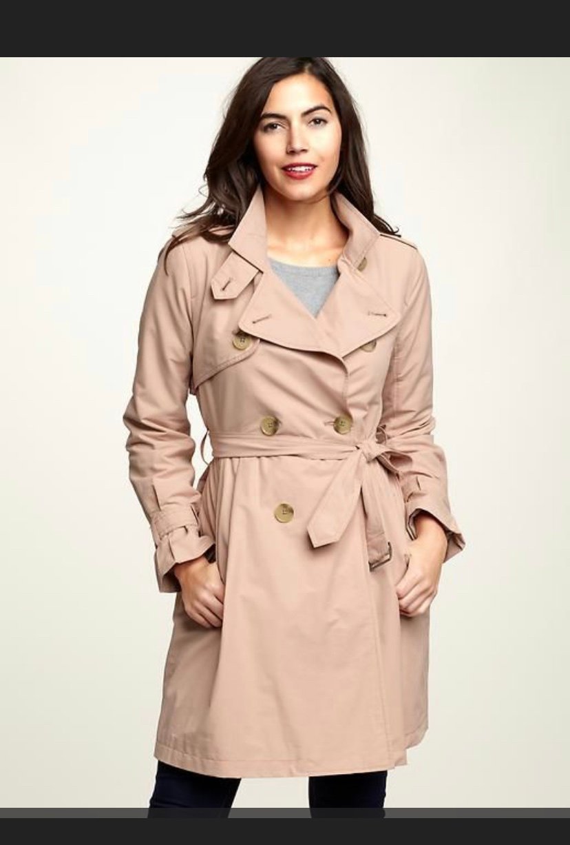 EUC Pale Pink Gap size Small Trench Coat