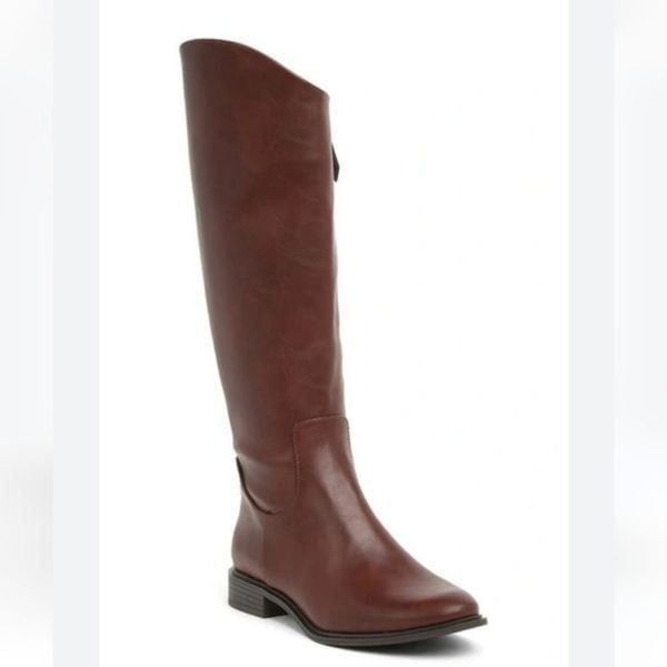 New Marc Fisher MEADOW TALL RIDING Boot BROWN CHOCOLATE leather Western coastal