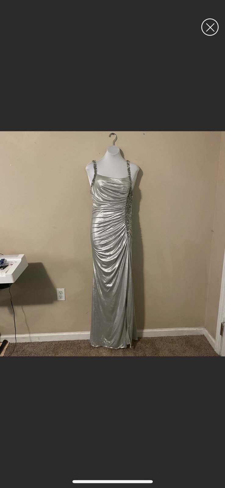 Silver formal dress