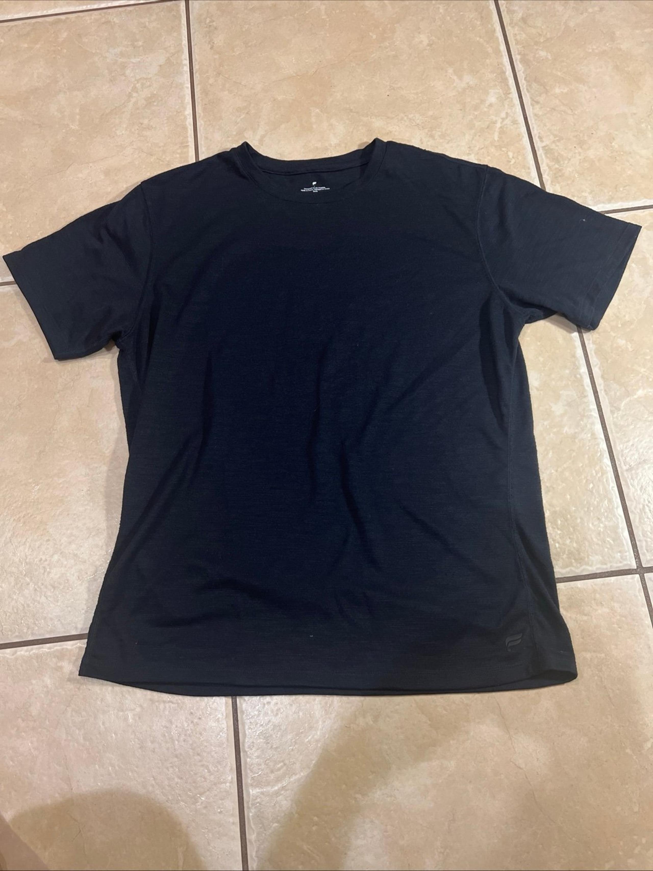 Fabletics Men’s T Shirt Adult L Black Crew Neck Cotton Blend