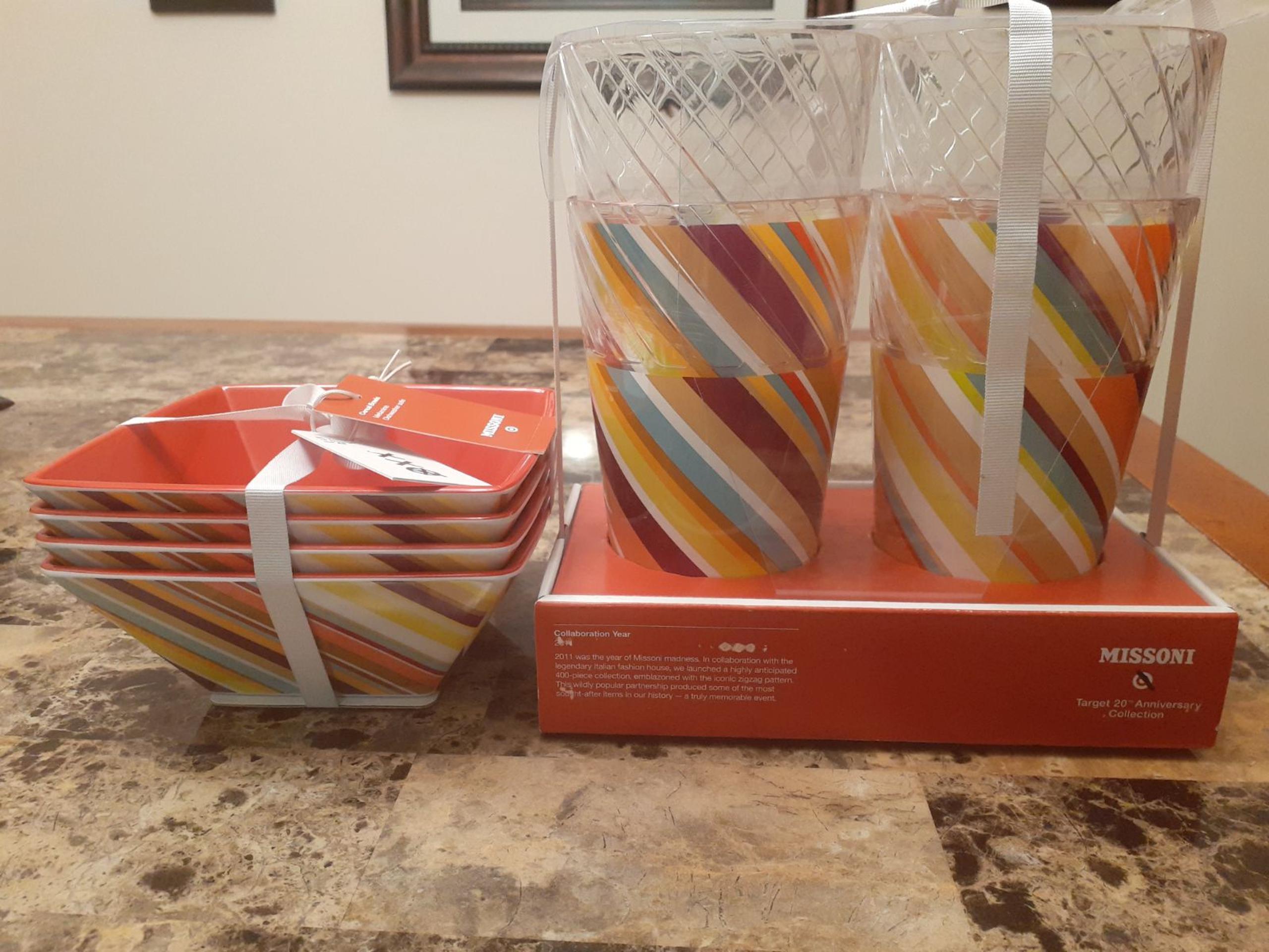Missoni Bowl and Tumbler Set of 4