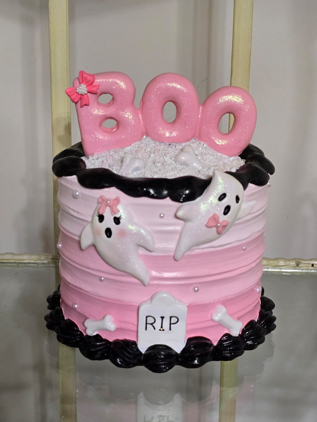 Pink Halloween Cake