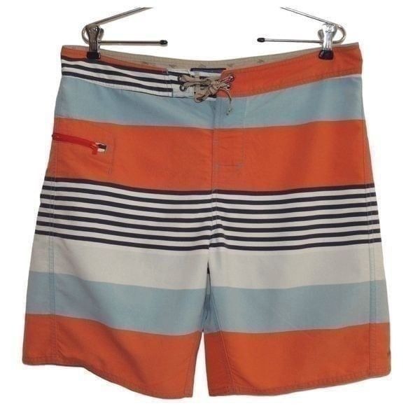 Patagonia Striped Wavefarer Swim Board Shorts 19 Sz 34