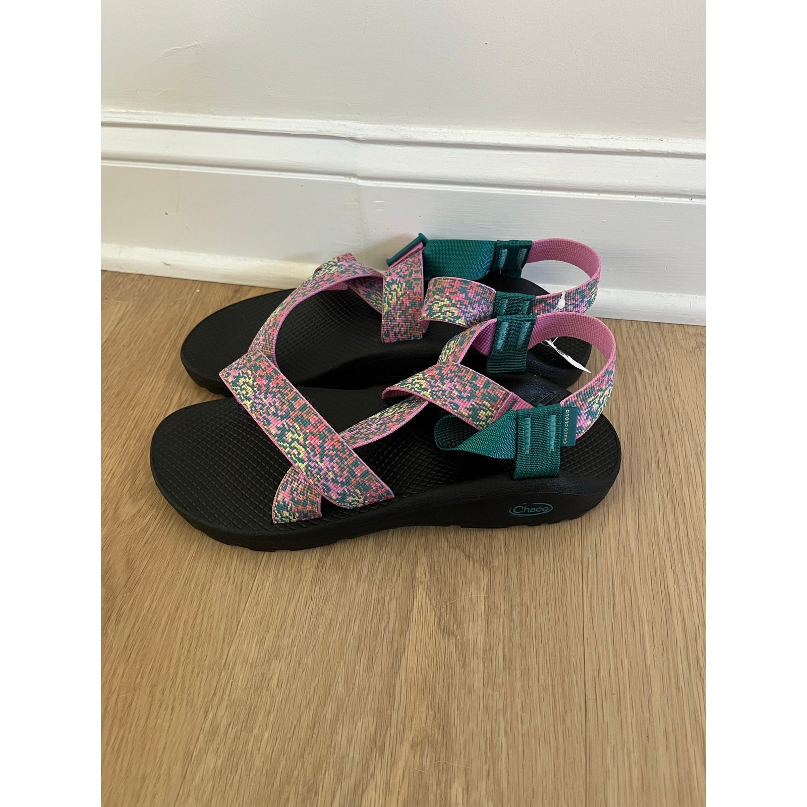 Chaco JCH109494 Women's Mega Z/ Cloud Non-Slip Spray Teal All-Day Comfort Sandal