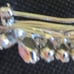 Vintage D'OR Sterling Silver Clear Rhinestone Flower Leaf Pin / Brooch