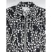 St. John Collection Marie Gray size 2 Knit Sweater Blazer Zip Black White Print