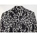 St. John Collection Marie Gray size 2 Knit Sweater Blazer Zip Black White Print