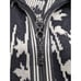 St. John Collection Marie Gray size 2 Knit Sweater Blazer Zip Black White Print