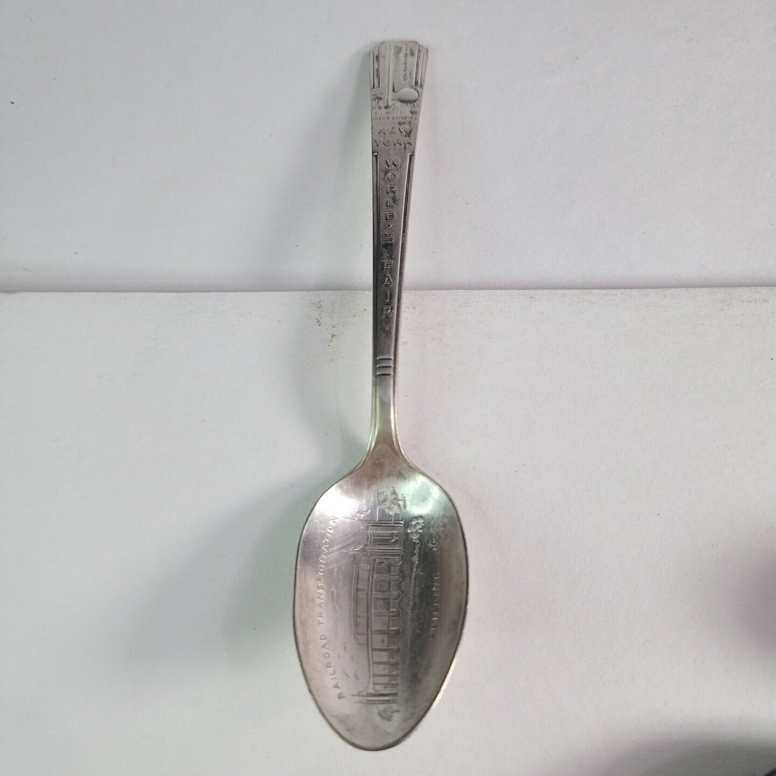 1939 New York World's Fair 6 Collectible Spoon Railroad Transportation Building