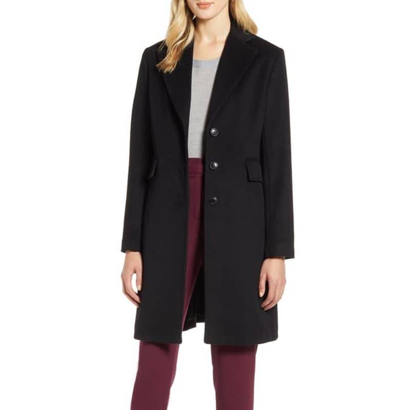 Halogen Single Breast Wool Blend Jacket