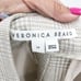 VERONICA BEARD Isley Pants sz 14 Beige Houndstooth High Rise Wide Leg Linen NWOT