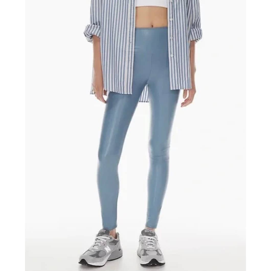 Aritzia Wilfred Free Daria Pant High-Waisted Vegan Faux Leather Pants Leggings