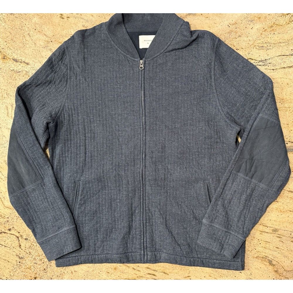 Billy Reid Mens Jacket Blue Full Zip Sweater Long Sleeve Pockets Size XL