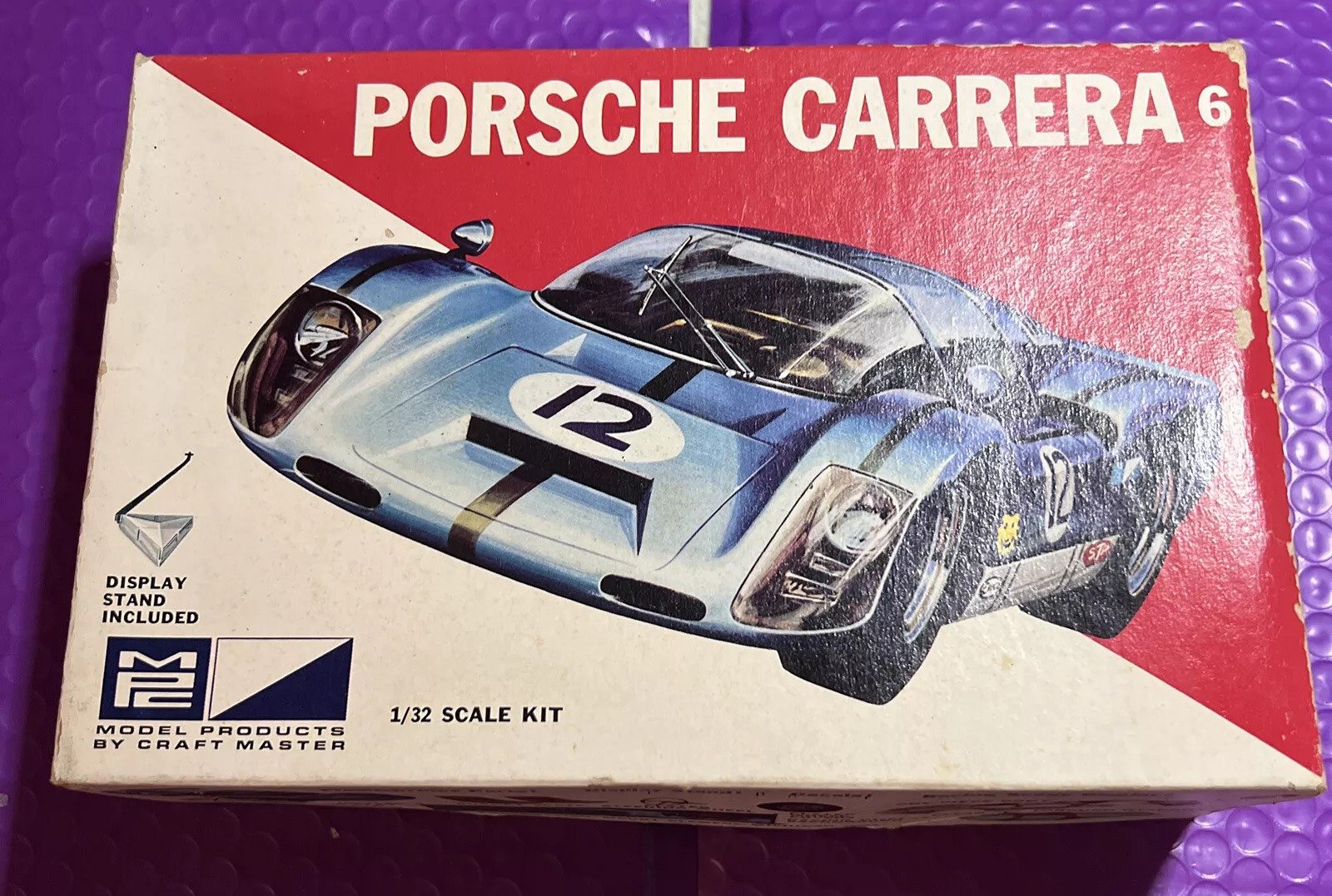 VTG RARE Porsche Carrera 6 1:32 Scale Plastic Model Kit Slot Car MPC
