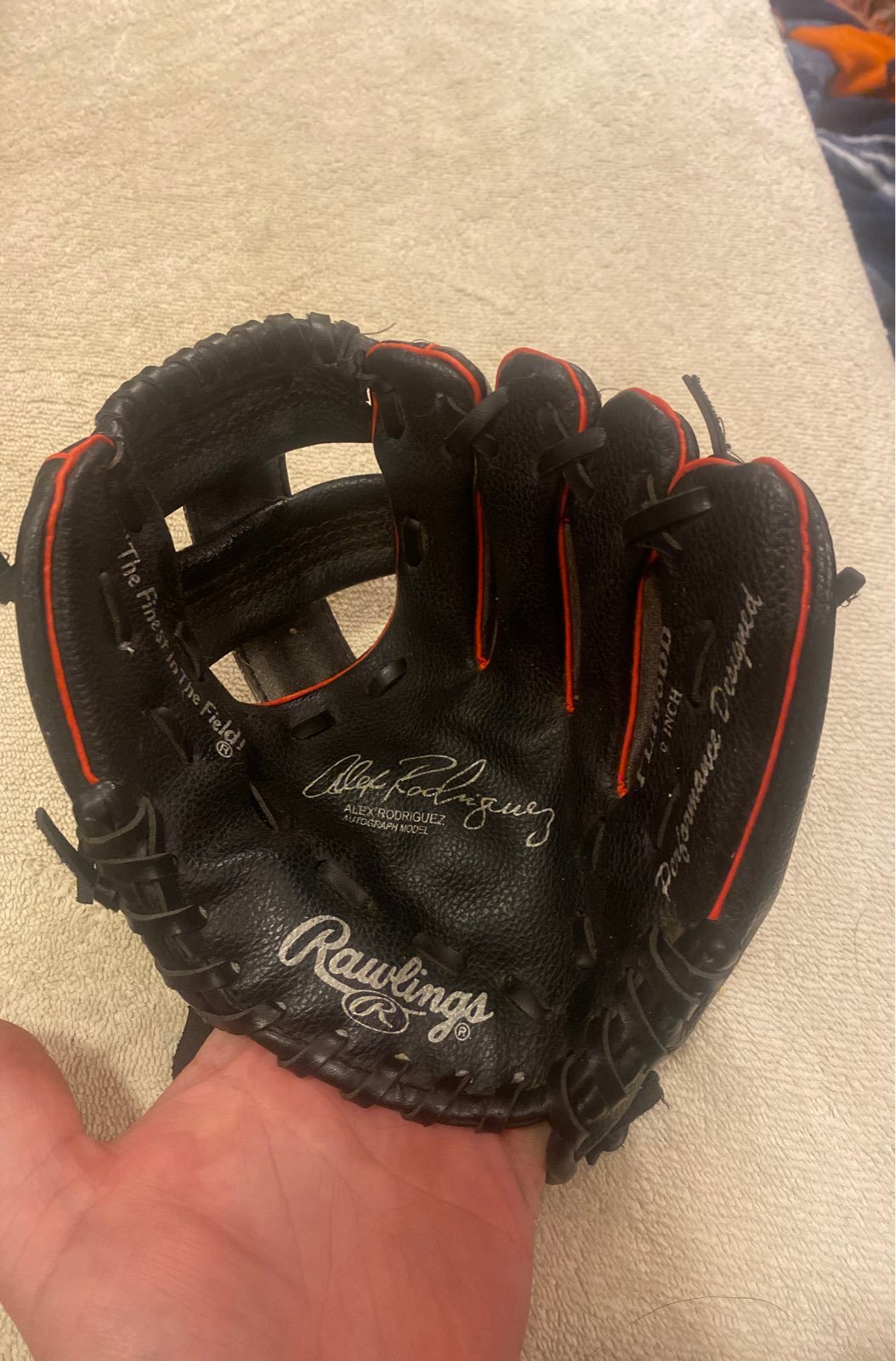 Vintage Rawlings Alex Rodriguez Signature Edition 9 Baseball Glove