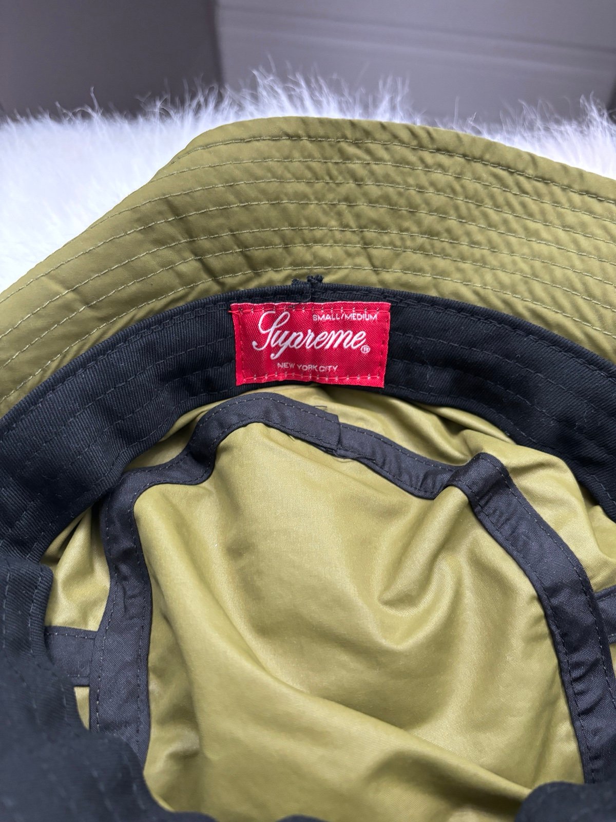 Supreme Shockcord Olive green Nylon Crusher S/M