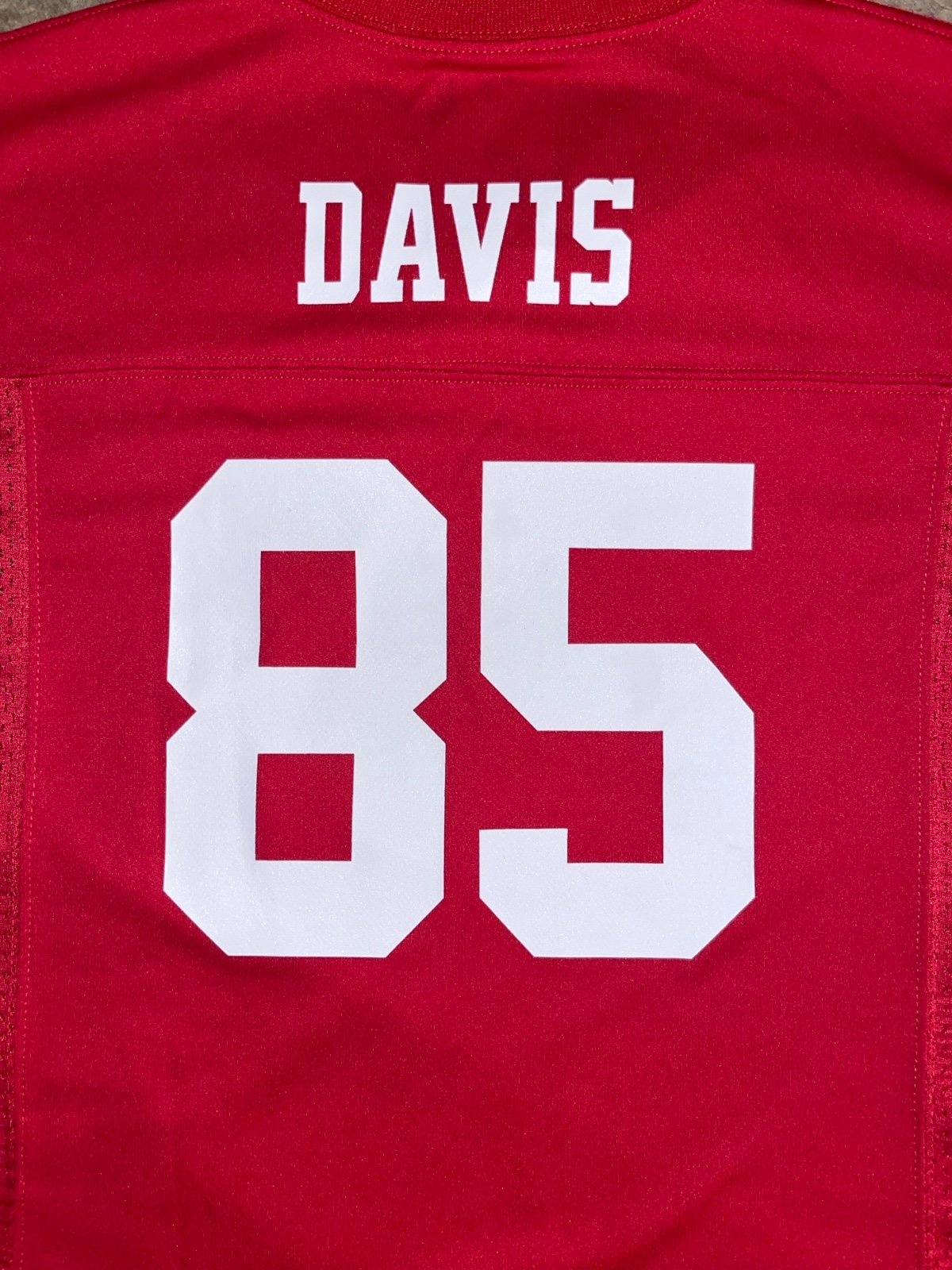 NFL JERSEY 49ers DAVIS 85 YOUTH SIZE MEDIUM