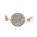 Solid 14K Yellow Gold Round 1.68 TCW Pink CZ Stud Post Earrings