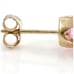 Solid 14K Yellow Gold Round 1.68 TCW Pink CZ Stud Post Earrings