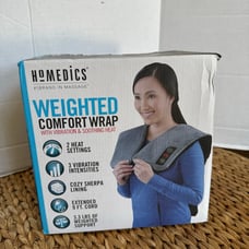 HOMEDICS Weighted Comfort Wrap w/ Vibration & Heat NIB.
