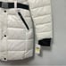 Michael Kors Hooded Puffer Jacket In White W/ Black Details New