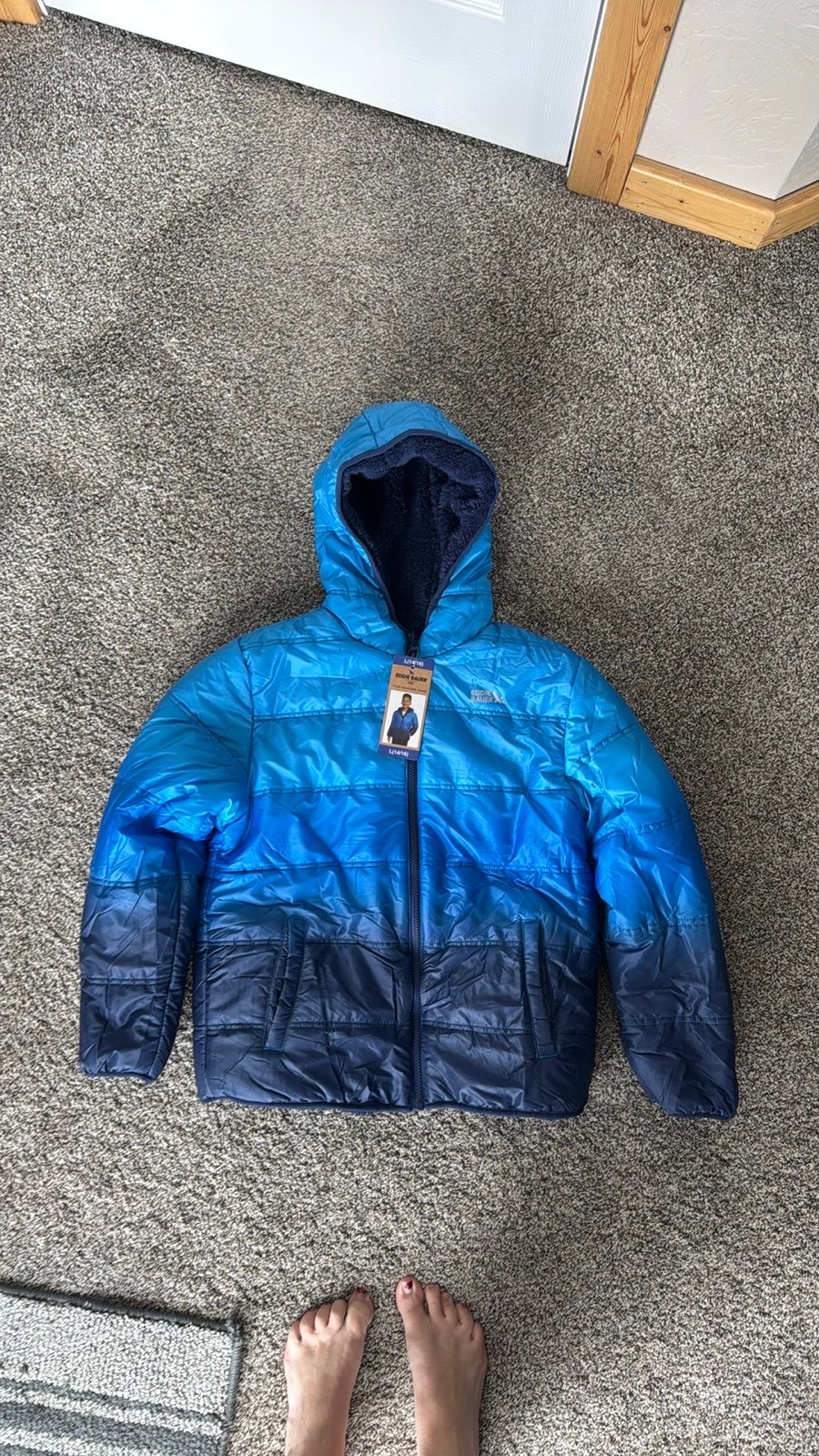 Boys Eddie Bauer reversible jacket size 14/16