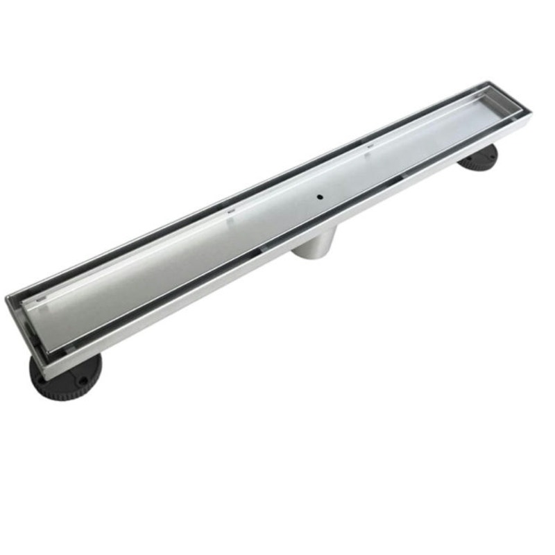 Neodrain 18-Inch Linear Shower Drain, Tile Insert Grate, Brushed 304 Stainless