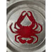 York Metalcrafters Pewter Decorative Crab Plate Wall Decor Coastal Vintage