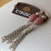 PINK QUARTZ DANGLE STERLING SILV EARRING