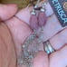 PINK QUARTZ DANGLE STERLING SILV EARRING