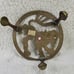 Vintage Brass Engraved Dragon Design 3 Footed Stand Asian 7 1/2” Diameter