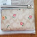 New Coach CH478 Ditsy Floral Signature Corner Zip Wristlet